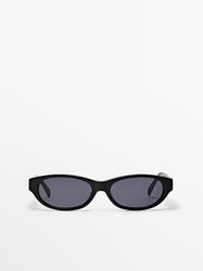 Massimo Dutti - Female - Smalle Solbriller - Sort - 01