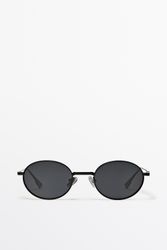 Massimo Dutti - Female - Solbriller I Metal - Sort - 01