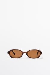 Massimo Dutti - Female - Runde Solbriller - Brun - 01
