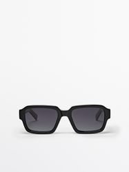 Massimo Dutti - Male - Rektangulære Solbriller - Sort - 01