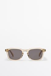 Massimo Dutti - Male - Firkantede Solbriller - Gul - 01