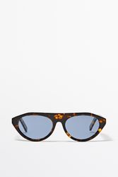 Massimo Dutti - Female - Ovale Solbriller - Brun - 01