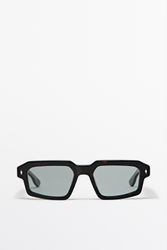 Massimo Dutti - Male - Rektangulære Solbriller - Brun - 01