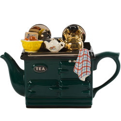 The Teapottery Teapot Breakfast Aga Green Large