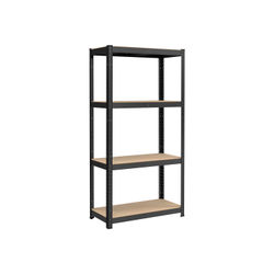 Oppbevaringshylle, Metall kraftig hyllesystem, 160x80x40 cm, Svart