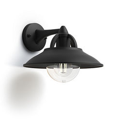 Philips Skarvandt fasadbelysning, svart, E27