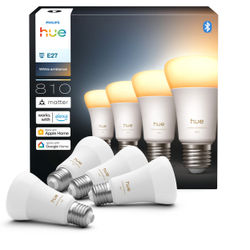 Philips Hue LED-smartlampa, White ambiance, E27, 810 lm, 4-pack