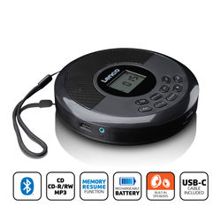 Lenco CD-340 CD-spelare med högtalare