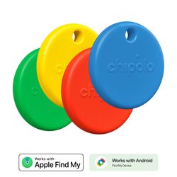 Chipolo POP spårningsenhet 4-pack, röd/blå/gul/grön