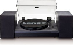 Lenco LS-300 vinylafspiller og højttalere, sort