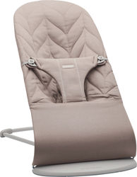 BabyBjörn Bliss Woven skråstol, sandgrå, bladmønstret