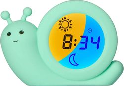 Alecto Baby Simon Snail - rytmelærende vækkeur, mintgrøn