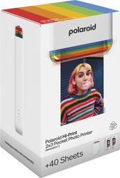 Polaroid Hi-Print Gen 2 -printer + 2 pakker Polaroid Hi-Print -printerpapir, hvid