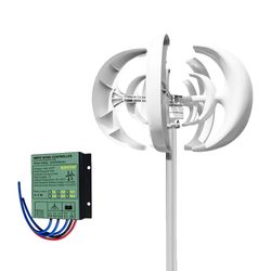 Byggsats för vindkraftverk med vertikal axel, vindkraftgenerator, blad av glasfiber, skyddsklass IP54, med gratis styrenhet, 5000 W, 48 V