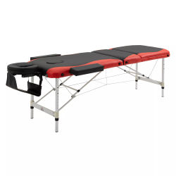 Massageliegen klappbar Kosmetikliegen höhenverstellbarer Massagetisch mit Kopfstütze Aluminium Schaumstoff Kunststoff 215 x 60 x 61-84 cm