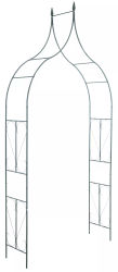 Grøn metal rosenbue - Elegant klatrehjælp til roser og vedbend, pulverlakeret jern, 275 cm højde