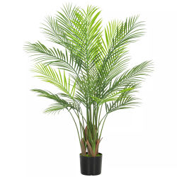 Kunstpalme - 120 cm grøn plastik - kunstig plante til stue/kontor