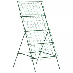 A-formet espalier af stål til klatreplanter, grøn, 101x133x227 cm