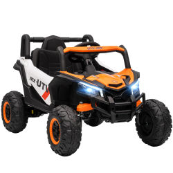 12V Elbil för Barn - Orange, FjArrkontroll, LED, USB, 3-5 Ar