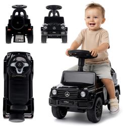 Sun Baby gåbil til børn Mercedes-Benz G 350d, sort, lyd i ratet, 12 m+, op til 25 kg