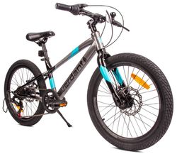 sun baby VERDANT BIKE Børnecykel 20 tommer - 6 gear Shimano - let, aluminiumsramme, skivebremser, ringeklokke - Blå Grafit