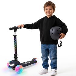 Sun Baby trehjulet balance-løbehjul LUMI RIDE, LED 7 farver, 20 programmer, justerbart, sammenfoldeligt, sort