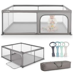 Sun Baby legehave til baby 150x200x68 cm + 4 greb til at rejse sig, metalramme, net, taske