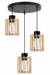 Modern LED-taklampa i trä