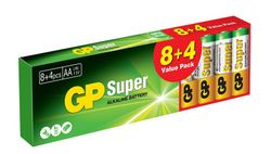 SUPERALKALISKT BATTERI AA LR6 1,5V 12 ST - GP15A-U12
