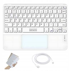 Zenwire WLK-619 Trådløst Bluetooth-tastatur med touchpad til telefon, tablet, iPad