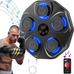 Smart Bluetooth Boksemaskine med LED-lys & Musik – Elektronisk Træningsmål til Voksne | Vægmonteret Hjemmetræning