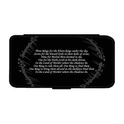 The Lord of the Rings Black Speech iPhone 12/iPhone 12 Pro Flip Telefonetui