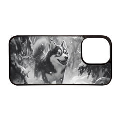 Barne Tegneserie Siberian Husky Hund iPhone 12 / iPhone 12 Pro Mobiltelefon Deksel
