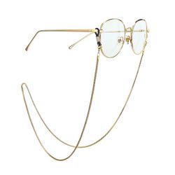 Senils String Gold Chain Egelassed Eyreglassed Nectine's