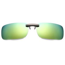 Clip-on solbriller Metal Green Mirror Glass 37x59mm