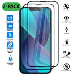 2-pack iPhone 13 Pro Max HD Skjermbeskyttelse Karbonfiber herdet glass