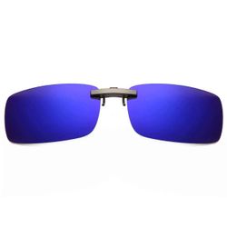 Clip-on solbriller Metal Blue Mirror Glass 37x59mm