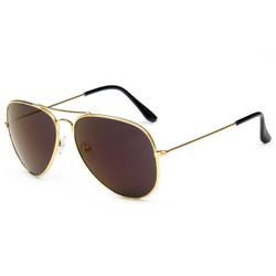Solbriller Pilot Gold Brown Glass + Senils String