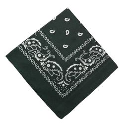 Bandana skjerf sjal snus klut paisley mønster mørkegrønn