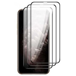 3-pack iPhone 11 Pro Max HD Screen Protection Cured Glass Black