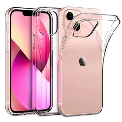 iPhone 14 pluss tynn gjennomsiktig mobilskall gjennomsiktig