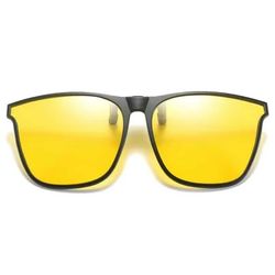 Klipp -på solbriller - festet til eksisterende briller - NightVision Yellow