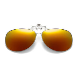 Flip Up Polarized Pilot Clip-On solbriller Metal Red