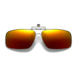 Sammenleggbare metallklipssolbriller Flip Up Red