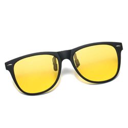 Polarisert Wayfarer Clip On Solbriller Flip Up Yellow Night Vision