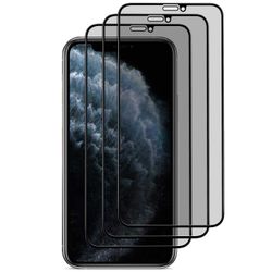3-Pack iPhone 11 Pro Max Privacy Skjermbeskytter Full dekning HD herdet glass