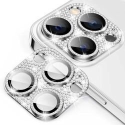 iPhone 13 Pro/13 Pro Max Kamerabeskyttelse Herdet glass CZ Sølv