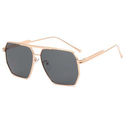 Moderne Pilot Aviator solbriller gull
