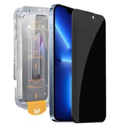 Easy Install iPhone 13 Pro Personvern Skjermbeskytter HD Herdet Glass