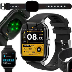 FitPro Bluetooth Smartwatch med 2 stk Armbånd | Puls, Blodtryk, Søvn og Bevægelse Sort
